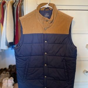 Men’s J. Crew navy vest medium